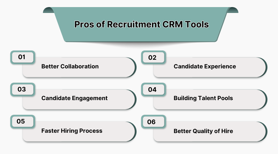 pros of recruitment crm tool